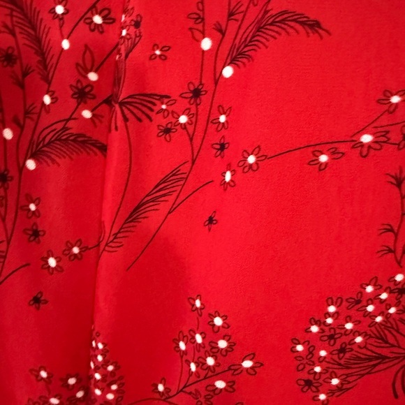 Madewell Red Longsleeve Floral Pattern Mini Dress - Picture 11 of 11